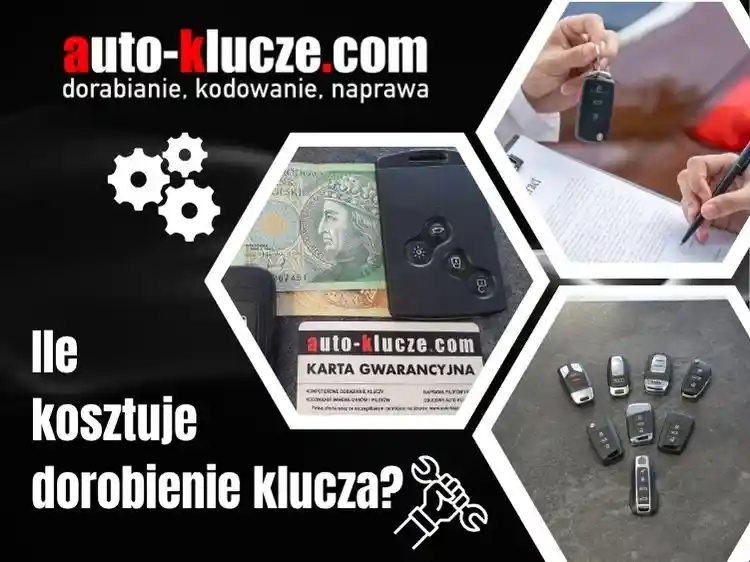 pieniądze, przykładowe klucze, karta gwarancyjna
